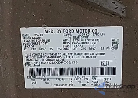 2013 Ford F150 Super Cab from USA, damaged, VIN 1FTEX1CMXDFC62133